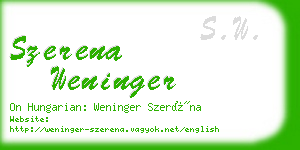 szerena weninger business card
